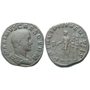 Maximus Caesar (235-238), Sestertius struck under Maximinus I, Rome, 236-237; Æ (19,94 g; 30,4 mm; 12 h)