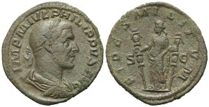 Philip I (244-249), Sestertius, Rome, 244; Æ (23,51 g; 30,8 mm; 12 h)