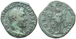 Philip I (244-249), Sestertius, Rome, 244; Æ (17,88 g; 28,4 mm; 12 h)
