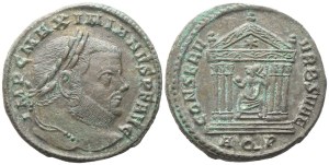 Maximianus (Second Reign, 307-308), Follis, Aquileia, 307; Æ (7,07 g; 25 mm; 1 h)
