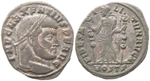 Maxentius (306-312), Follis, Ostia, 309-312; Æ (5,88 g; 25,4 mm; 6 h)