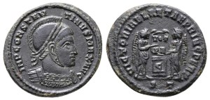 Constantine I (307/310-337), Follis, Ticinum, 318-9; Æ (2,99 g; 19 mm; 6 h)