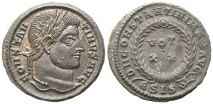 Constantine I (307-337), Nummus, Siscia, c. 321-324; Æ (3,47 g; 18,6 mm; 6 h)