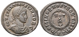 Costantine II as Caesar (316-337), Follis, Ticinum, 322-325; Æ (2,72 g; 18,6 mm; 12 h)