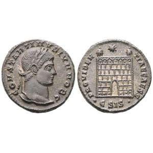 Constantine II as Caesar (316-337), Follis struck under Constantine I, Siscia, c. 326-327; Æ (3,24 g; 18 mm; 6 h)