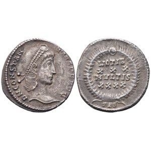 Constantius II (337-361), Siliqua, Thessalonica, 350-355; AR (3,23 g; 20 mm; 4 h)