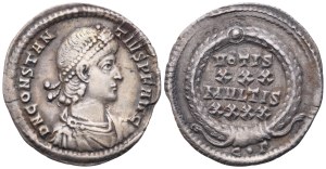Constantius II (337-361), Siliqua, Constantinople, March 351-November 355; AR (2,14 g; 19,9 mm; 12 h)
