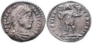 Valentinian I (364-375), Siliqua, Lugdunum, 364-367; AR (1,78 g; 18 mm; 12 h)