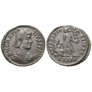 Gratian (367-383), Follis, Siscia, 378-383; Æ (4,40 g; 24,5 mm; 12 h)