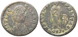Aelia Flaccilla (wife of Theodosius I), AE2, Constantinople, 379-388; Æ (5,78 g; 21,4 mm; 6 h)