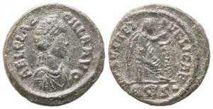 Aelia Flaccilla Augusta (379-386/8), Nummus, Siscia, 383-387; Æ (1,24 g; 13 mm; 6 h)
