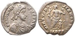 Honorius (393-423), Siliqua, Mediolanum, 402; AR (1,40 g; 16,4 mm; 6 h)