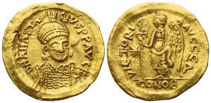 Anastasius I (491-518), Solidus, Constantinople mint; AV (4,29 g; 19,8 mm; 6 h)