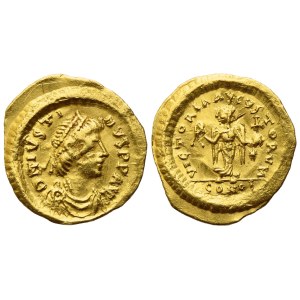 Justin I (518-527), Tremissis, Constantinople; AV (1,48 g; 15 mm; 7 h)