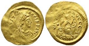 Justinian I (527-565), Semis, Constantinople; AV (2,23 g; 20 mm; 6 h)