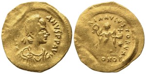 Justinian I (527-565), Tremissis; AV (1,40 g; 16 mm; 6 h)