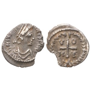 Justinian (527-565), Half Siliqua, Carthage, 533-534; AR (0,59 g; 10,8 mm; 1 h)