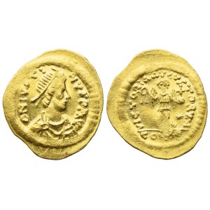 Justin II (565-578), Tremissis, Constantinople; AV (1,49 g; 16,2 mm; 6 h)