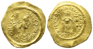 Justin II (565-578), Tremissis, Constantinople; AV (1,52 g; 15,4 mm; 6 h)