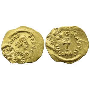 Phocas (602-610), Tremissis, Constantinople; AV (1,48 g; 17 mm; 6 h)