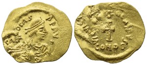 Phocas (602-610), Tremissis, Constantinople; AV (1,48 g; 17 mm; 6 h)