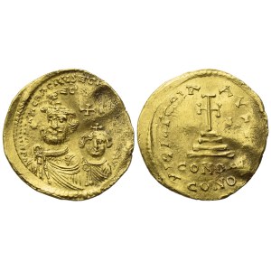 Heraclius (610-641) with Heraclius Constantine, Solidus, Constantinople; AV (4,45 g; 21,3 mm; 6 h)