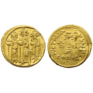Heraclius with Heraclius Constantine and Heraclonas (610-641), Solidus; Costantinople mint; AV (4,42 g; 19 mm; 6 h)
