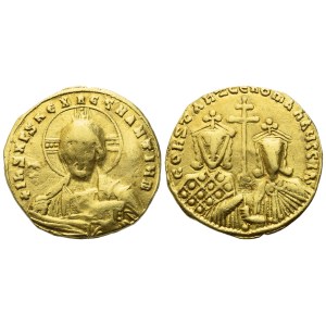 Constantine VII with Romanus II (945-959), Solidus, Constantinople; AV (4,11 g; 19 mm; 6 h)
