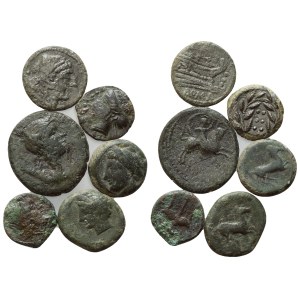 Lot of 6 Æ coins to be catalogued. Lot sold as is, no returns.