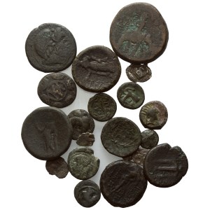 Lot of 20 Greek AR and Æ coins to be catalogued. Lot sold as is, no returns.