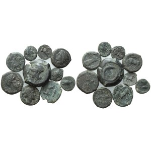 Lot of 10 Greek Æ coins to be catalogued. Lot to be sold as is, no returns.