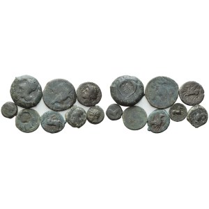 Lot of 8 Æ coins to be catalogued. Lot to be sold as is, no returns.