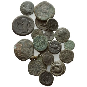 Lot of 19 Æ coins to be catalogued. Lot sold as is, no returns.