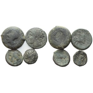 Lot of 4 Æ coins to be catalogued. Lot to be sold as is, no returns.