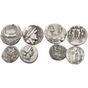 Lot of 4 Roman Republican denarii. Lot sold as is, no returns.