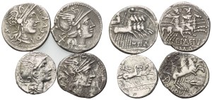 Lot of 4 Roman Republican denarii. Lot sold as is, no returns.