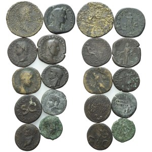 Lot of 10 Æ coins to be catalogued. Lot to be sold as is, no return.