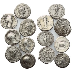 Lot of 7 Roman AR coins to be catalogued. Lot to be sold as is, no returns.