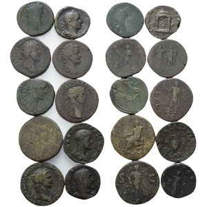 Lot of 10 Æ coins to be catalogued. Lot sold as is, no returns.