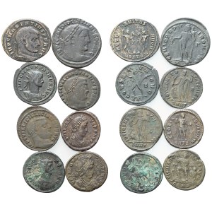 Lot of 8 Roman Æ coins to be catalogued. Lot sold as is, no returns.
