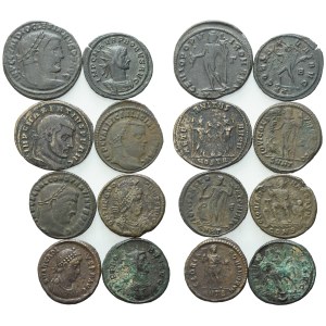 Lot of 8 Roman Æ coins to be catalogued. Lot sold as is, no returns.