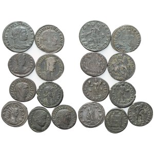 Lot of 9 Roman Æ coins to be catalogued. Lot sold as is, no returns.