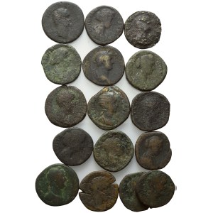 Lot of 16 Æ coins to be catalogued. Lot sold as is, no returns.