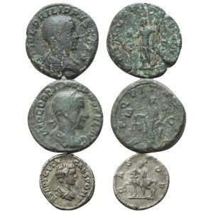 Lot of 3 AR and Æ coins to be catalogued. Lot sold as is, no returns.