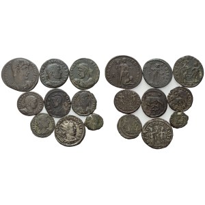 Lot of 9 Roman Æ coins to be catalogued. Lot sold as is, no returns.