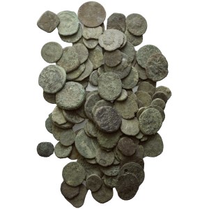 Lot of 117 Roman and Medieval coins to be catalogued. Lot sold as is, no returns.