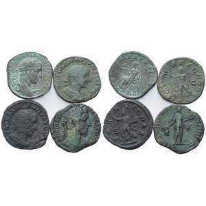 Lot of 4 Æ sestertii to be catalogued. Lot sold as is, no returns.