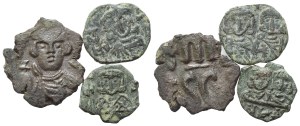 Lot of 3 Byzantine Æ coins. To be sold as is, no returns.