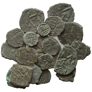 Lot of 19 Byzantine coins to be catalogued. Lot sold as is, no returns.