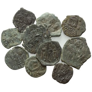 Lot of 10 Byzantine Æ coins to be catalogued. Lot sold as is, no returns.